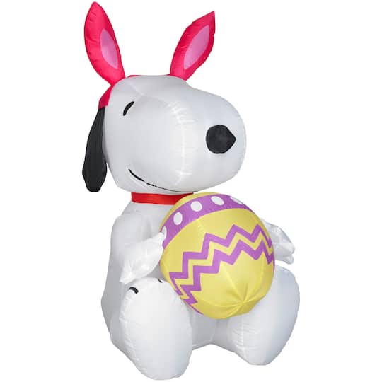 3.5ft. Airblown&#xAE; Inflatable Easter Snoopy Holding Egg
